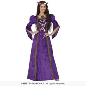 DISFRAZ DAMA MEDIEVAL MORADA (L)