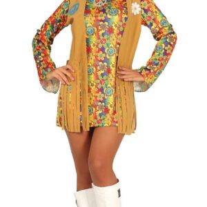DISFRAZ HIPPIE VESTIDO (S)