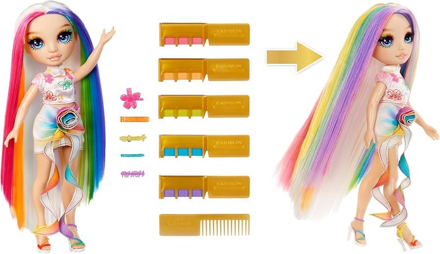 Rainbow High Hair Chalk & Style Doll- Amaya (Rainbow) - Imagen 2