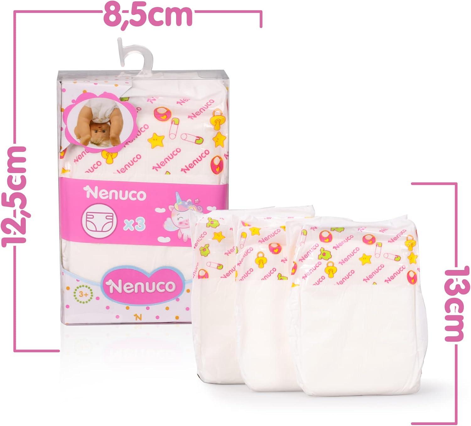 Nenuco - Accesorios Pack de 3 Pañales - DIAPER - Imagen 4
