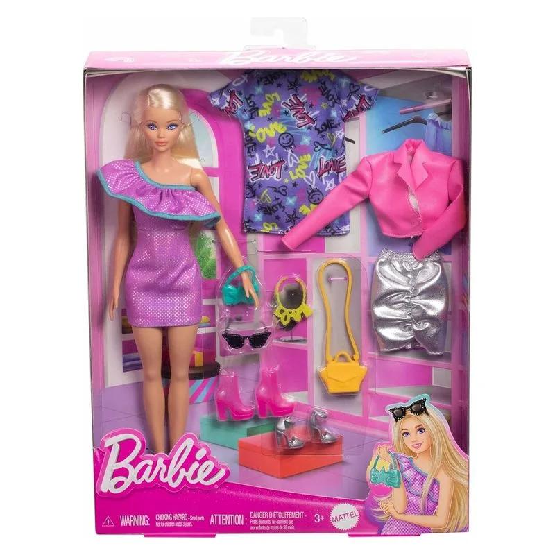 Barbie Fashionista Con 3 Modas Noche