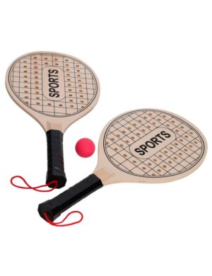 Raqueta Pala Madera Playa Agujeros