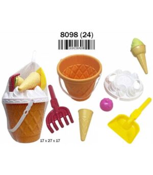 Red Cubo Playa con 7 Accesorios Helados