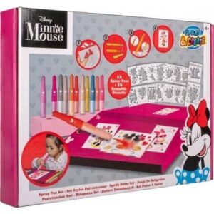 Caja De Dibujo Aerografos Y Plantillas Minnie
