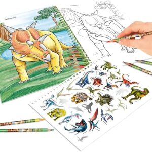 Dino World Libro de Colorear con Lápices de Colores