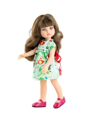 Muñeca Carol Vestido Estampado 32cm