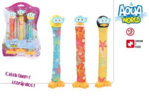 AQUA WORLD-BL JUEGO PISCINA 3 STICKS PATITOS