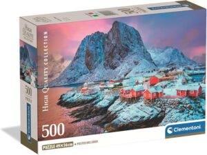 Puzzle 500 Pzs Hqc Hamnoy Village Compact Box