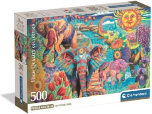 Puzzle 500 Pzs Hqc  Elephants´ Carnival 2025-Co