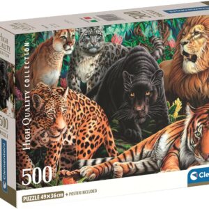 Puzzle 500 Pzs Hqc Wild Cats Compact Box