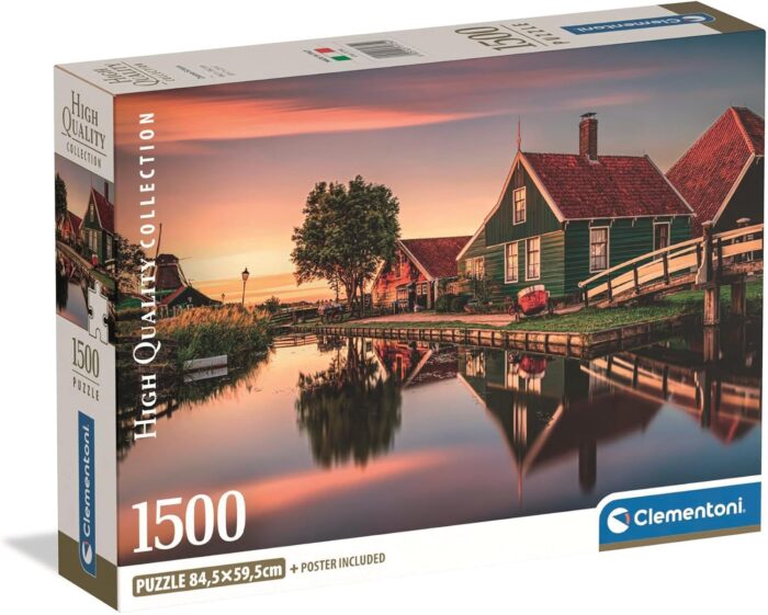 Puzzle 1500 Pzs Hqc Zaanse Schans Compact Box - Imagen 1