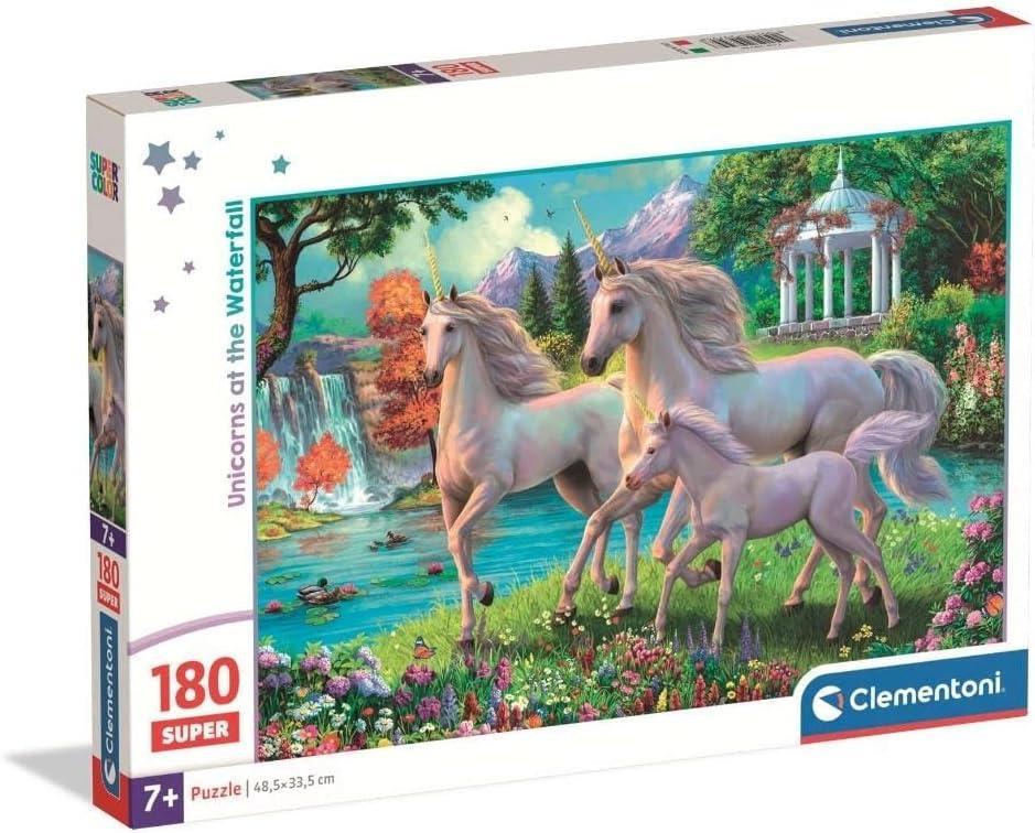 Puzzle 180 Pzs Super Unicorns At The Waterfall