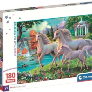 Puzzle 180 Pzs Super Unicorns At The Waterfall