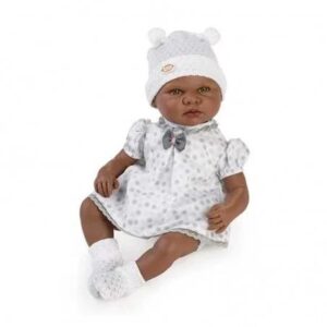 Muñeca Bebe Sasha Sonidos 46 cm Negrita