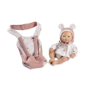 Reborn prematuro Camila, camisa, pantalón y porta-bebé - 38cm