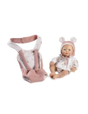 Reborn prematuro Camila, camisa, pantalón y porta-bebé - 38cm