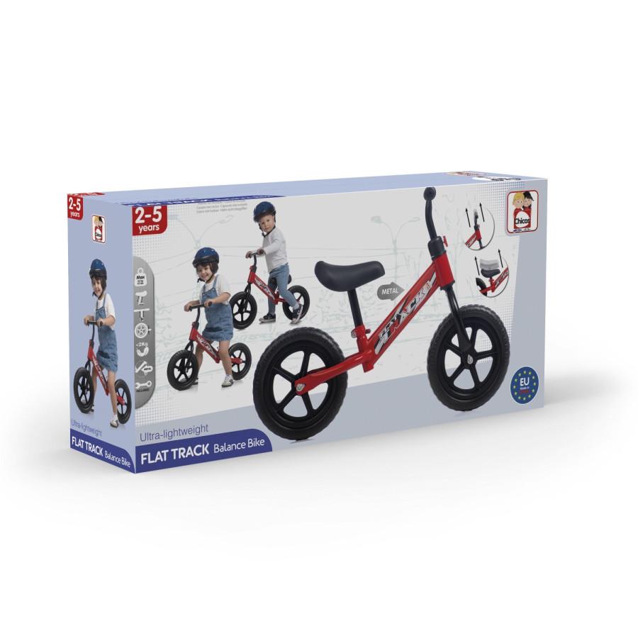 Bicicleta sin pedales balance bike flat track con ruedas antipinchazos y sillín acolchad