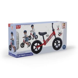 Bicicleta sin pedales balance bike flat track con ruedas antipinchazos y sillín acolchad