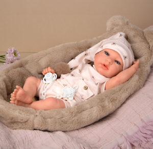 Reborn Arias 40 Cm Lidia Beige C/Cuna
