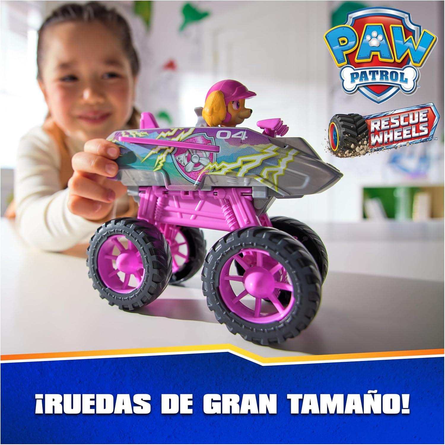 Paw Patrol Figura Skye Rescue Wheels y Vehículo Transformable Jet - Imagen 2