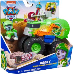 Paw Patrol Rocky Rescue Wheels Camion Reciclaje