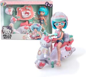 Hello Kitty Manga Muñeca Pretty Pink con Scooter