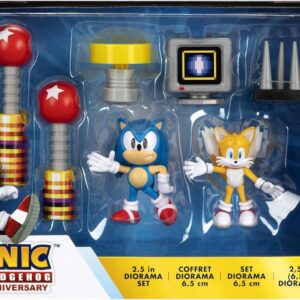 Sonic The Hedgehog – Diorama 30º Aniversario Sonic 2 Figuras de 6 cm y 5 Accesorios