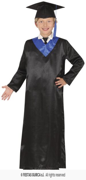 DISFRAZ LICENCIADO GRADUADO CUELLO AZUL UNISEX 10-12 AÑOS