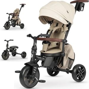 Triciclo Comfo Max 6 -In-1 Plegable En Aluminio Beige