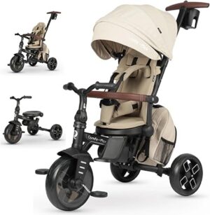 Triciclo Comfo Max  6 -In-1 Plegable En Aluminio Beige