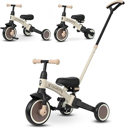 Triciclo Stager Evolutivo 3 en 1 Brown - Bicicleta De Equilibrio