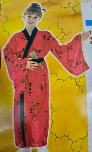 Disfraz kimono asiatica china 7-10 años
