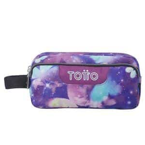 Estuche Totto Agapec Glitter Star Butterfly 3 compartimentos