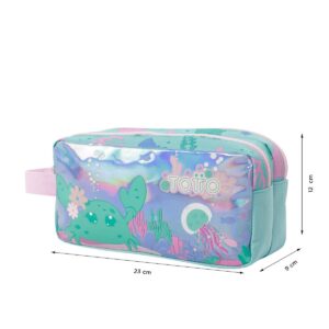 Estuche Totto Reef Friends 2 compartimentos