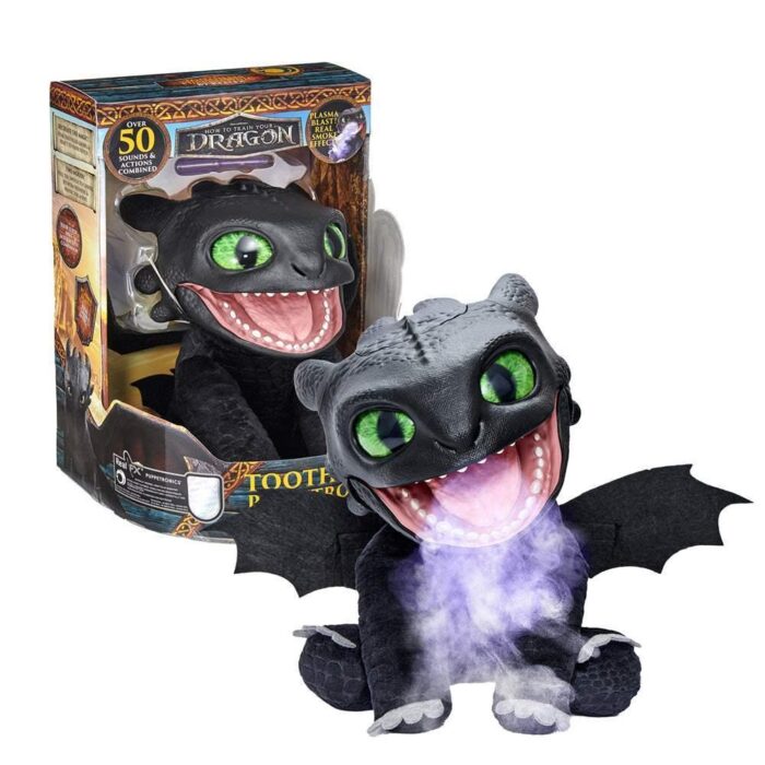 Peluche Real FX Desdentado – ¡Haz que el dragón cobre vida en tus manos! - Imagen 1
