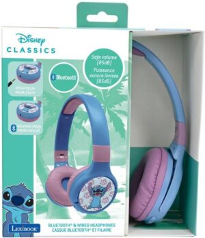 Auriculares bluetooth Disney Stitch con cable 2 en 1