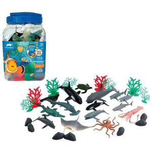 Cubo 30 piezas de animales marinos