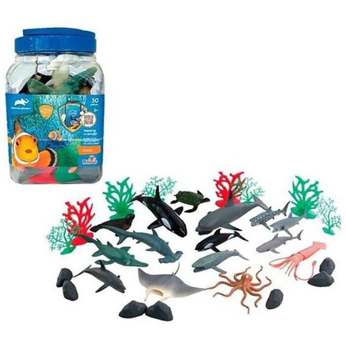 Cubo 30 piezas de animales marinos - Imagen 1