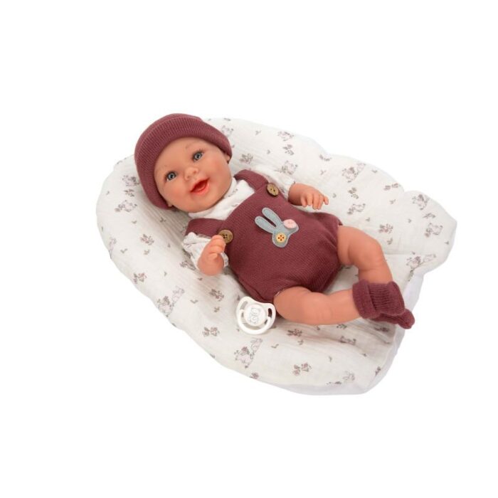 Muñecas Arias Elegance Gadi Granate con Cojín 35 cm - Imagen 1