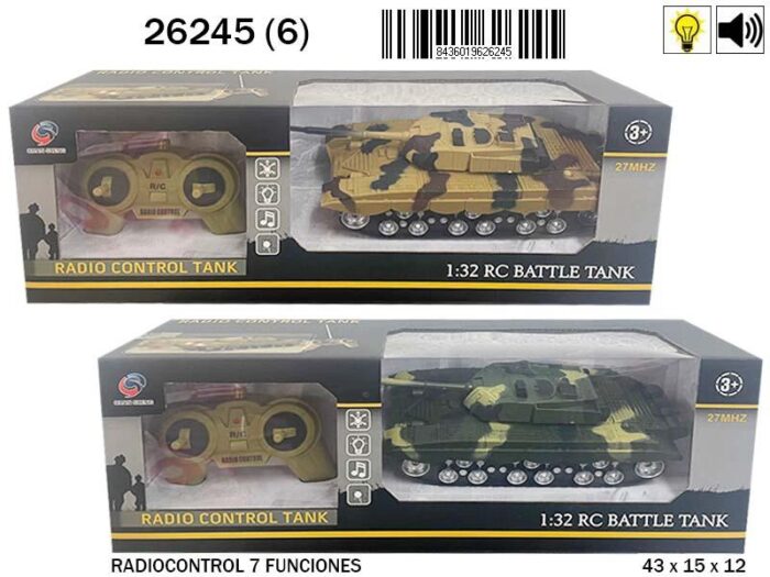 Tanque R/C 27 cm C/LUZ Y SONIDO - Imagen 1