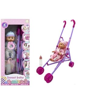 CAJA MUÑECA CON SONIDO + SILLITA DE PASEO RAMA TRITTON