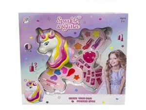 Caja maquillaje unicornio 3 pisos
