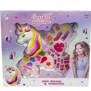 Caja maquillaje unicornio 3 pisos