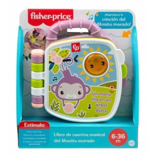 Fisher Price libro de cuentos musical del monito morado