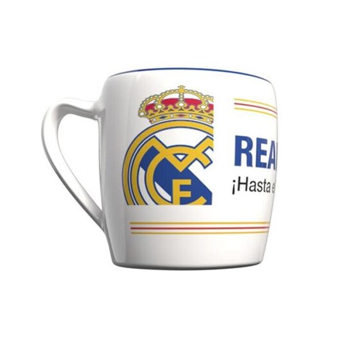 Taza Real Madrid cerámica blanca y azul - Imagen 1