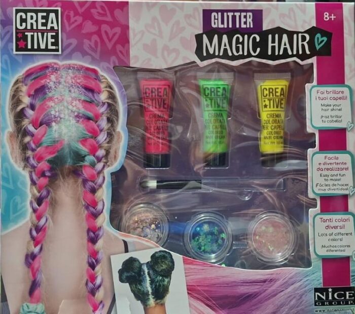 Set Creativo Cabello Brillante Glitter - Imagen 1