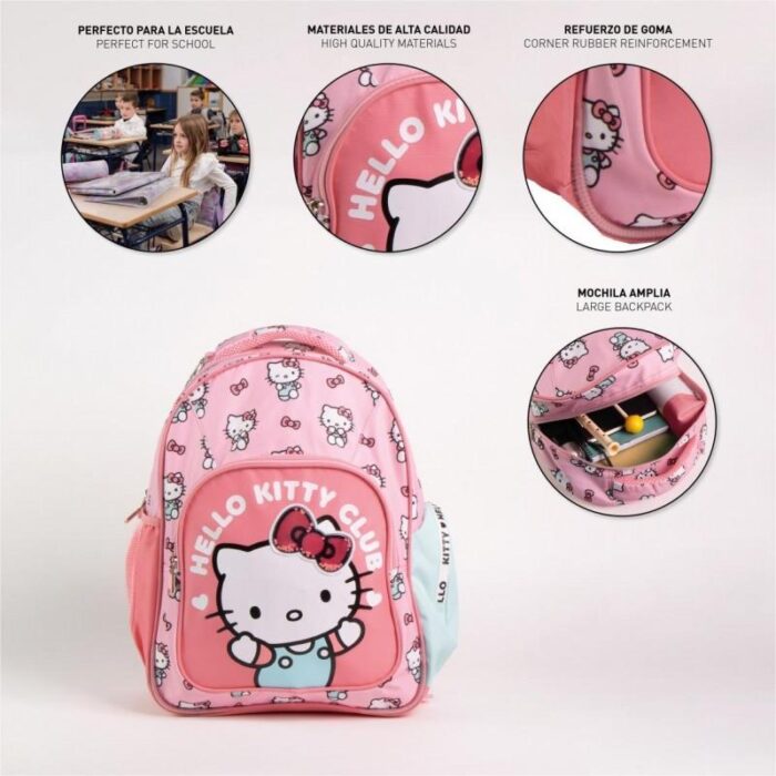 Mochila escolar mediana 42cm hello kitty - Imagen 1