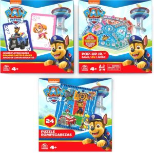 PAW Patrol – Pack 3 juegos (Cartas Jumbo – Juego pop-up y rompecabezas)
