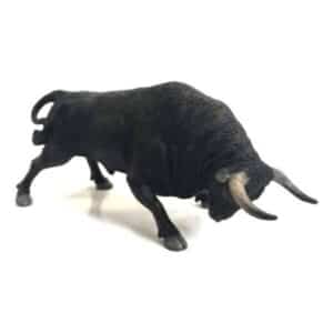 Figura Toro Bravo Negro Zaino Embistiendo