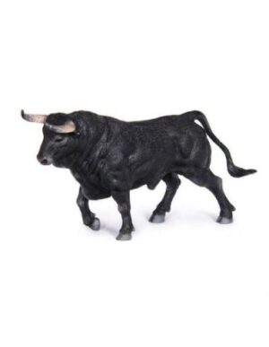 Figura Toro Bravo Negro Zaino Trotando